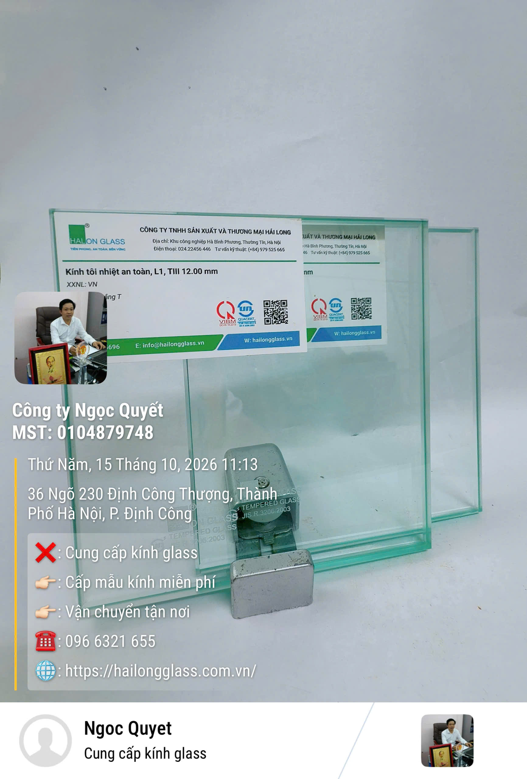 Kính Cường Lực trắng 12mm